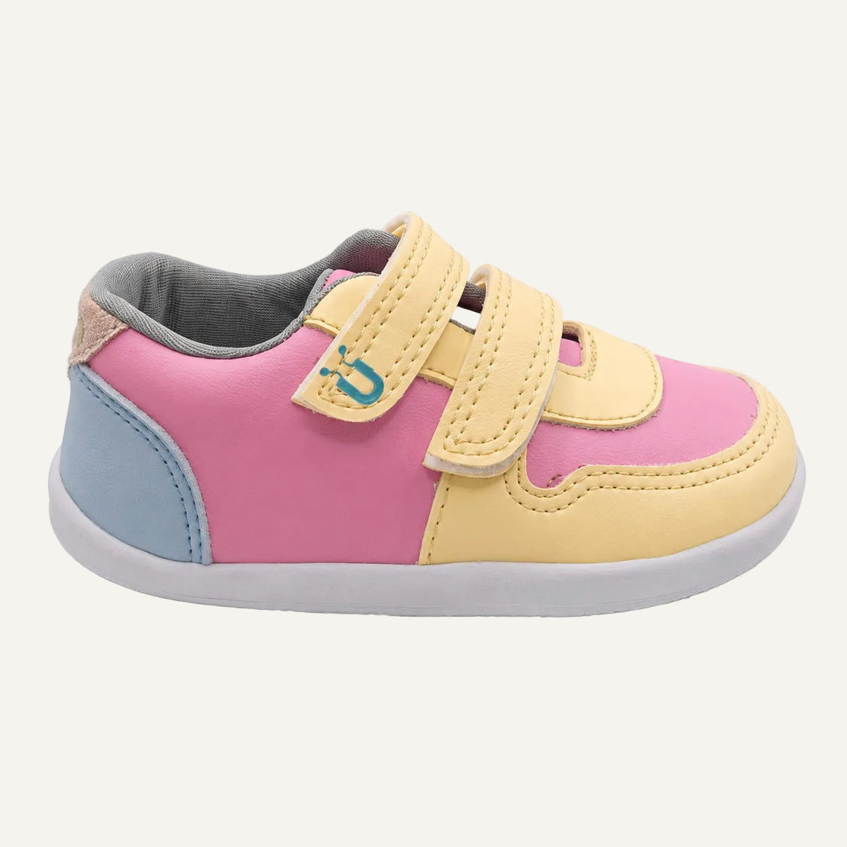 Zapato Barefoot BLUMB FLUX para niña en color amarillo, vista lateral