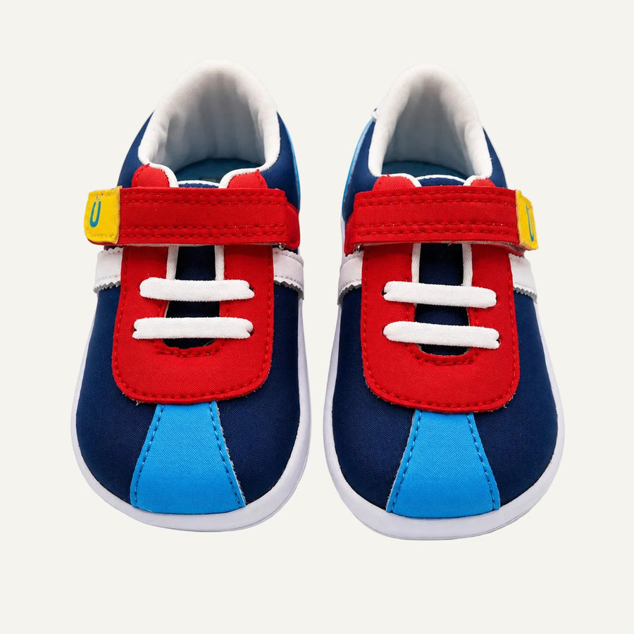 Zapato Barefoot BLUMB VYBE para niño en color zafiro, vista frontal